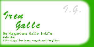 iren galle business card